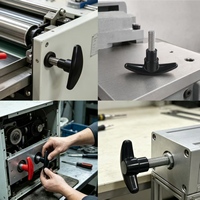 Boutons en T en bakélite M8 M10 M12 M16 avec poignée en acier inoxydable pour serrage manuel, idéaux pour le serrage de meubles et de poignées d'instruments