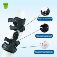 Déchargeur réglable léger orthèse de genou OA support d'arthrose à charnière verticale unique pour le soulagement médial/latéral