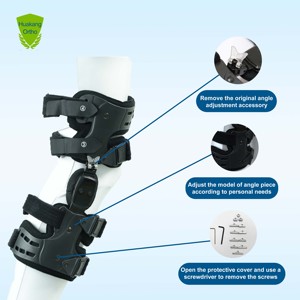Rodillera OA ligera y ajustable con bisagra vertical única para alivio medial/lateral <span class=keywords><strong>de</strong></span> la osteoartritis - Product Image 5