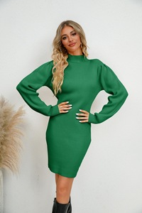 2023 Round Neck New Fashion Autumn Winter Paired Inside Knitted <strong>Dress</strong> - Product Image 5