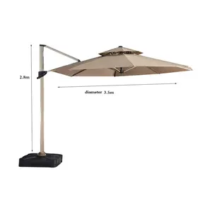 Outdoor Furniture Aluminum Waterproof Beach Patio Garden Parasol Umbrella