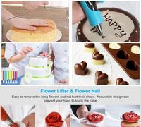 Ensemble de 493 pièces pour la décoration de gâteaux : Plateau tournant, douilles de décoration, outils de pâtisserie