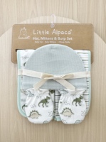 Juego de 2 Piezas para Bebés: Gorro y Manoplas, para Bebés Niños y Niñas de 0 a 6 Meses, 100% Algodón