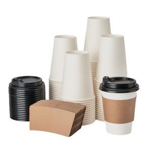 Vaso de Papel Ecológico Desechable con <span class=keywords><strong>Doble</strong></span> Pared y Recubrimiento de PE de Grado Alimenticio, con Logotipo Personalizado, de 8oz, 10oz, 12oz y 16oz, para Bebidas Frías y Café, con Tapa - Product Image 6