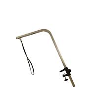 Support en acier inoxydable pour table de toilettage pour animaux, bras de suspension simple, réglable en hauteur, avec pince de câble – Vente en gros