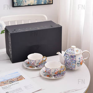 Tasse à café en céramique de luxe royale 200 ml avec soucoupe, ensemble personnalisé pour le thé de l'après-midi et les boissons - Product Image 4