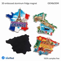 Imán de Refrigerador con Bandera Europea en Relieve 3D, Mapa Nacional de Francia, Italia y España, Decoración para Oficina, Casillero, Hogar, Bar, Regalo