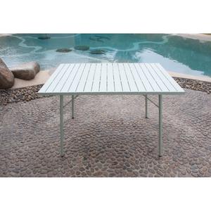 TAVOLO SANTORINI, 90X90 CM, ALTEZZA 74 CM, ACCIAIO VERDE MENTA - Product Image 1