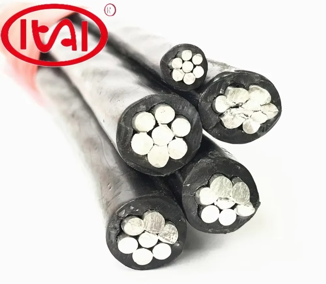 4*16/25/35/50mm2 Low Voltage ABC Multi-strand Twisted Aluminum XLPE Insulated PVC Jacket Overhead Cable Factory Direct Supply