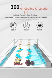 9- Single-Layer Kính Hình Chữ Nhật Thương Mại Thẳng Đứng Bánh Tủ Lạnh Duy Nhất Nhiệt Độ Hiển Thị Bánh Bánh Hiển Thị Thiết Kế <span class=keywords><strong>Showcase</strong></span> - Product Image 4