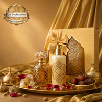 Set de Regalo de Perfume de Lujo para Ramadán, Eau de Parfum y Loción Corporal, Aroma Floral Dorado, Unisex, Regalo Festivo, OEM ODM