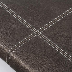 Carnet de notes professionnel à feuilles mobiles, multifonctionnel, avec poches intérieures, personnalisé, gris cendré, finition pierre. - Product Image 3