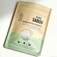 Sachets d'emballage personnalisés pour masques en feuille, à trois soudures latérales, avec fenêtre, pour soins de la peau