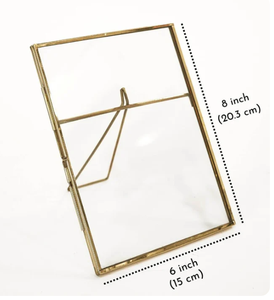 Marco DE FOTOS dorado plegable de latón de estilo Retro nórdico, decoración de escritorio DIY de Metal hecha a mano para paisaje, espécimen de planta - Product Image 6