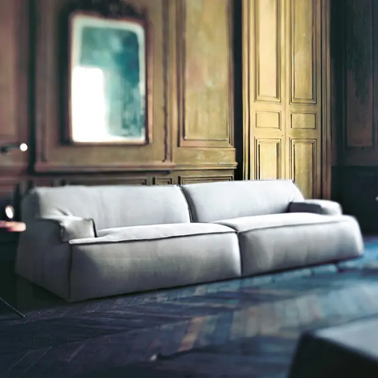 Sofa modular Modern ruang tamu set sofa section bangku santai sofa lovesat katun kain buram