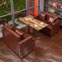 Tables et chaises de café, mobilier de restauration décontracté de style nordique pour salons de thé, restaurants occidentaux, et boutiques de desserts, en PU
