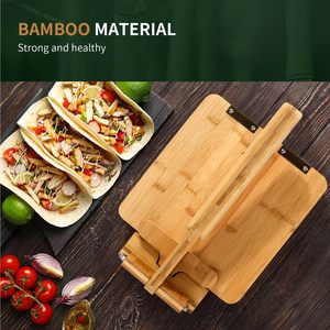 Presse à tortillas en bambou 10 pouces carrée pour pâte à pizza, burritos, tartes – Outil de cuisson écologique et durable - Product Image 5