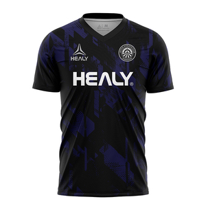 HEALY T-shirts en polyester respirant à séchage rapide, sublimation, blancs, personnalisables, maillots de sport rétro, t-shirts de football pour hommes - Product Image 5