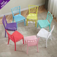 Chaises empilables pour enfants en résine plastique de couleur bonbon, chaises de salle à manger, chaises de fête, chaises Chiavari, chaises pour enfants, chaises pour événements de mariage