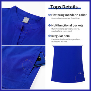 Women Sleeveless Scrub Set Moisture Wicking Knitted Split Uniform For Nurses Doctors Spa Dental Studio - Product Image 3