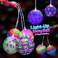 Ballon de plage LED créatif gonflable avec poignée lumineuse, ballon de fitness lumineux, jouet rebondissant pour enfants, activités intérieures et extérieures