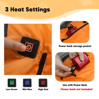 Sac de couchage chauffant pour chien personnalisable, imperméable, chaud et pliable pour les voyages, le camping, la randonnée et le trekking