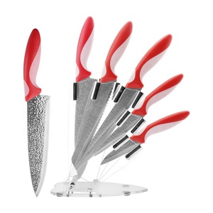 Profesional cubiertos <span class=keywords><strong>cuchillos</strong></span> 5 Unid cuchillo de cocina conjunto con bloque de acrílico - Product Image 1
