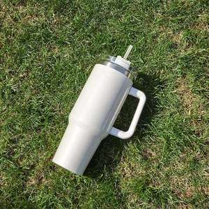 40oz Shimmer Sublimation with Plastic Straw Car Stainless Steel Insulated Cup with Handle - Product Image 5