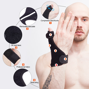 <span class=keywords><strong>Tutore</strong></span> <span class=keywords><strong>per</strong></span> stecca <span class=keywords><strong>per</strong></span> <span class=keywords><strong>pollice</strong></span> da polso medico a compressione traspirante in spugna regolabile di alta qualità all'ingrosso - Product Image 4