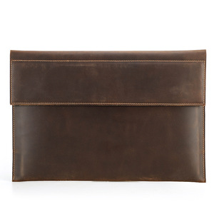Genuine Leather 15'' Laptop <b>Tablet</b> Case with Magnetic Closure Waterproof Lightweight & Durable Travel Carry <b>Bag</b> - Product Image 5