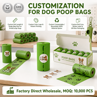 Sacs à déjections canines écologiques, anti-perforation, anti-fuite, certifiés GRS, avec impression de logo personnalisée en gros, parfum disponibles