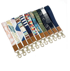 カスタム印刷されたポリエステルキーホルダーストラップシルクスクリーンロゴ付き会社プロモーションIDバッジキー - Product Image 1