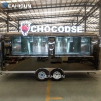 Camion de restauration rapide mobile en acier inoxydable, entièrement équipé, pour la vente de burgers glacés personnalisés aux États-Unis et en Allemagne