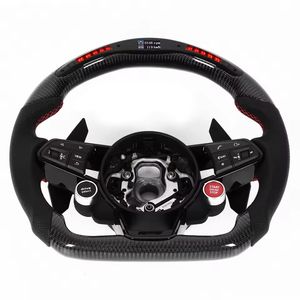 Volant à LED en fibre de carbone <span class=keywords><strong>RS</strong></span> R8 Volant pour Audi A3 A4 B6 RS6 C8 RS3 8 V SQ8 SQ5 B8 B8.5 B9.5 <span class=keywords><strong>Q3</strong></span> S3 A1 A5 A6 A7 - Product Image 5