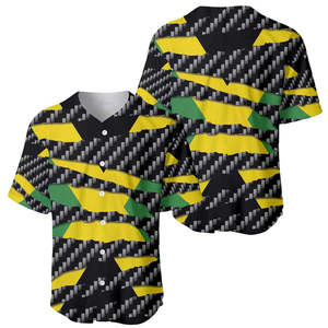 Maillot de baseball déchiré avec drapeau de la Jamaïque – Vente flash – T-shirt décontracté à manches courtes pour hommes – OEM - Product Image 2