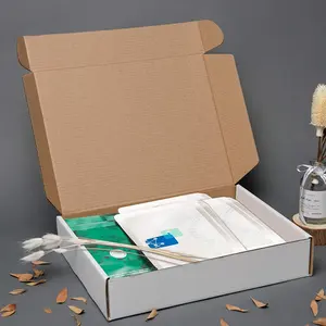 Verschiedene Größen Weiße Verpackungs box Einseitige Lackierung Hartweiß Wellpappe Versand kartons für Geschenke mit benutzer definiertem Logo