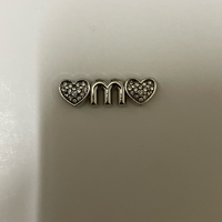 Breloques Abeille Multicolores Anti-Corrosion avec Pierres Incrustées, Plaques Logo Cœur M en Strass pour Vêtements Tendance, Chapeaux, Lingerie et Sacs