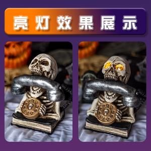 Ingrosso film <span class=keywords><strong>Vintage</strong></span> retrò riprese fatte a mano intaglio arte Halloween incandescente per la decorazione del telefono modello astratto in resina per Desktop - Product Image 5