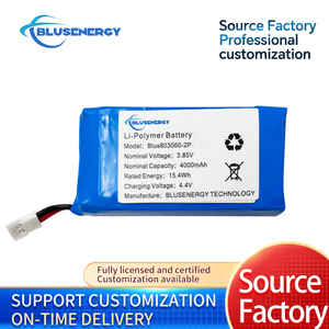 แบตเตอรี่แบบ Pouch รุ่น 803060-2P 3.85V 4000mAh ได้รับการรับรอง KC ขายส่ง สำหรับพาวเวอร์แบงค์แบบพกพา ของเล่น และอื่นๆ ใช้งานได้ 500 รอบการชาร์จ - Product Image 1
