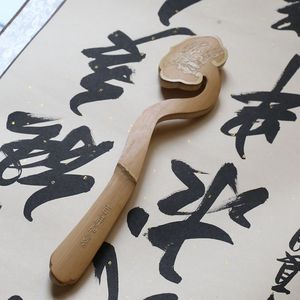 ไม้ไผ่รูยี่แกะสลักด้วยมือ งานศิลปะตกแต่งบ้านจากไม้ไผ่ธรรมชาติ ของสะสม - Product Image 1