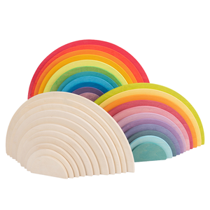 All'ingrosso Set di blocchi di legno giocattoli per bambini DIY arcobaleno Stack giocattoli modello blocchi giocattolo - Product Image 1