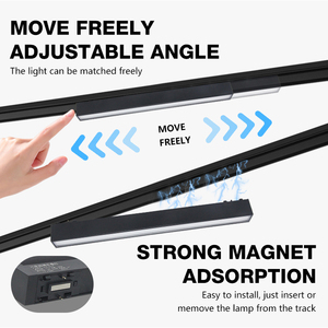 <span class=keywords><strong>Spot</strong></span> encastré moderne en aluminium pour bureau, centre commercial, <span class=keywords><strong>magasin</strong></span>, DC 48v COB, éclairage LED magnétique ultra-fin pour <span class=keywords><strong>rail</strong></span> - Product Image 4
