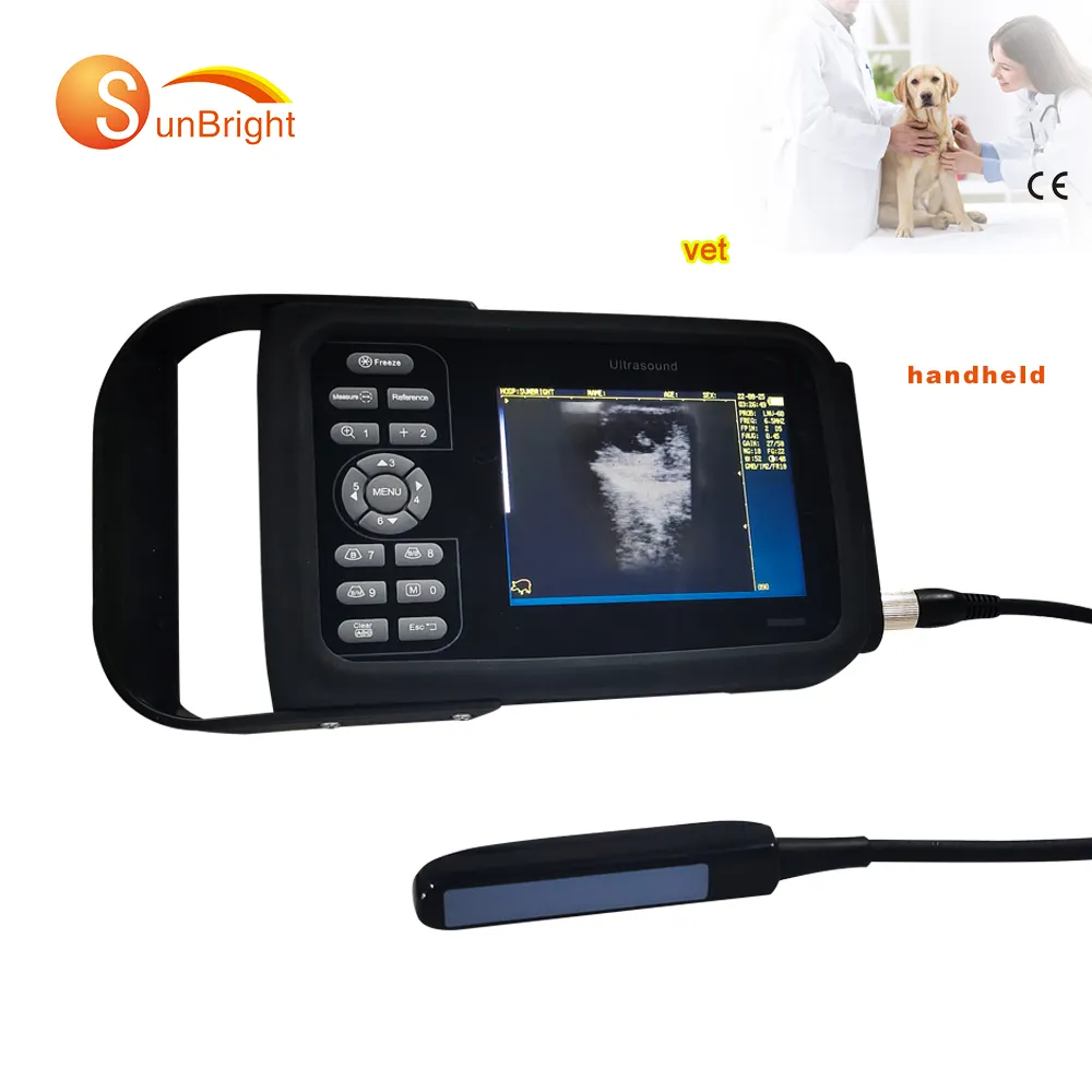 SUN-808F Sunbright Merk Handheld Veterinair Paardenschapen Varken Zwangerschap Echografie Machine