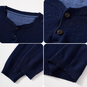 Pulls d'automne pour hommes tricots d'hiver haut de gamme personnalisés pull en laine mérinos respirant avec broderie de logo - Product Image 4