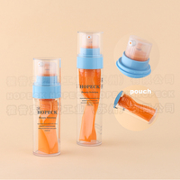 Botol Semprot Plastik PET HOPECK Silinder Kosong untuk Toner Wajah, Lotion 30ml-150ml, Dicetak Sablon, Pompa Semprot, Krim Wajah, Minyak Esensial