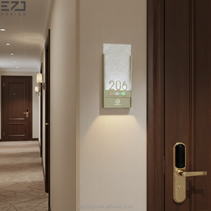 ป้ายประตูอิเล็กทรอนิกส์แบบมีไฟ LED สำหรับโรงแรม อพาร์ตเมนต์ รุ่น EZD Custom Modern พร้อมระบบกริ่งประตู DND ตัวเลขบ้านทำจากอะคริลิกและโลหะ - Product Image 6