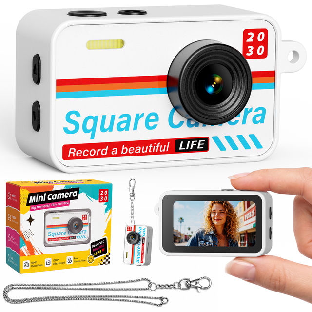 Thumb Camera 1080p Small Body Camera Toy Portable Vlogging Hands-Free Recording Photography
