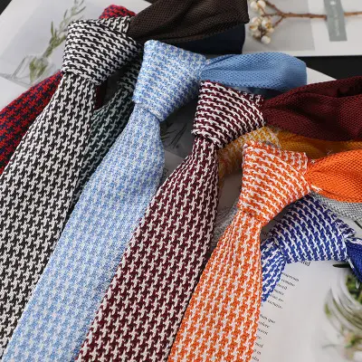 थोक नई बुनना टाई 6cm कोरियाई बुना हुआ ऊन नेकटाई फैशन आकस्मिक संकीर्ण टाई व्यापार सामान