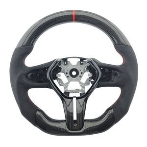 พวงมาลัยรถยนต์อินฟินิตี้ Q50 ลายคาร์บอนไฟเบอร์อัลคันทาร่าสีแดง ลดราคาพิเศษ ขายส่ง - Product Image 1