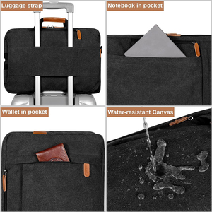 Sac à bandoulière pour <span class=keywords><strong>ordinateur</strong></span> résistant à l'eau 3 en 1 Porte-documents convertibles pour <span class=keywords><strong>ordinateur</strong></span> portable Housse rembourrée pour <span class=keywords><strong>ordinateur</strong></span> portable - Product Image 3